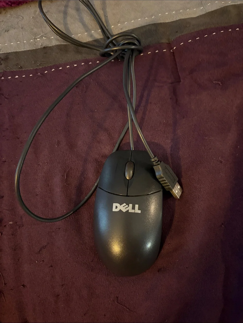 Dell Black Wired USB Optical Mouse with Logo